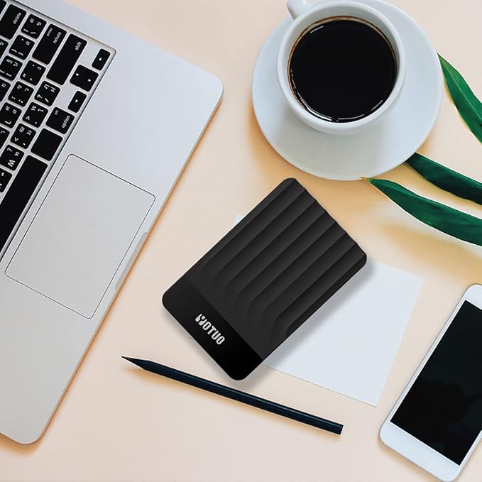 YOTUO 500GB External Hard Drive, Portable Storage Expansion HDD, USB 3.0 & USB-C for PC, Mac, Desktop, Laptop, Smartphone, PS4, Xbox One, Xbox 360, Office & Game, Black