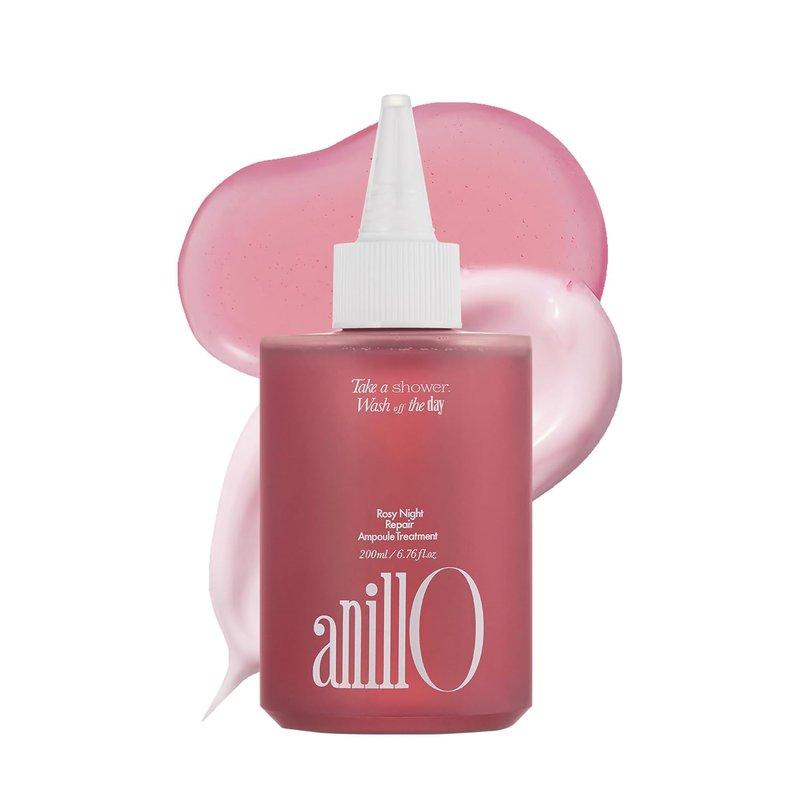 Rosy Night Hair Ampoule Treatment - Water-to-Cream Repair for Damaged Hair with Peptides & Amino Acids | 6.76 fl oz