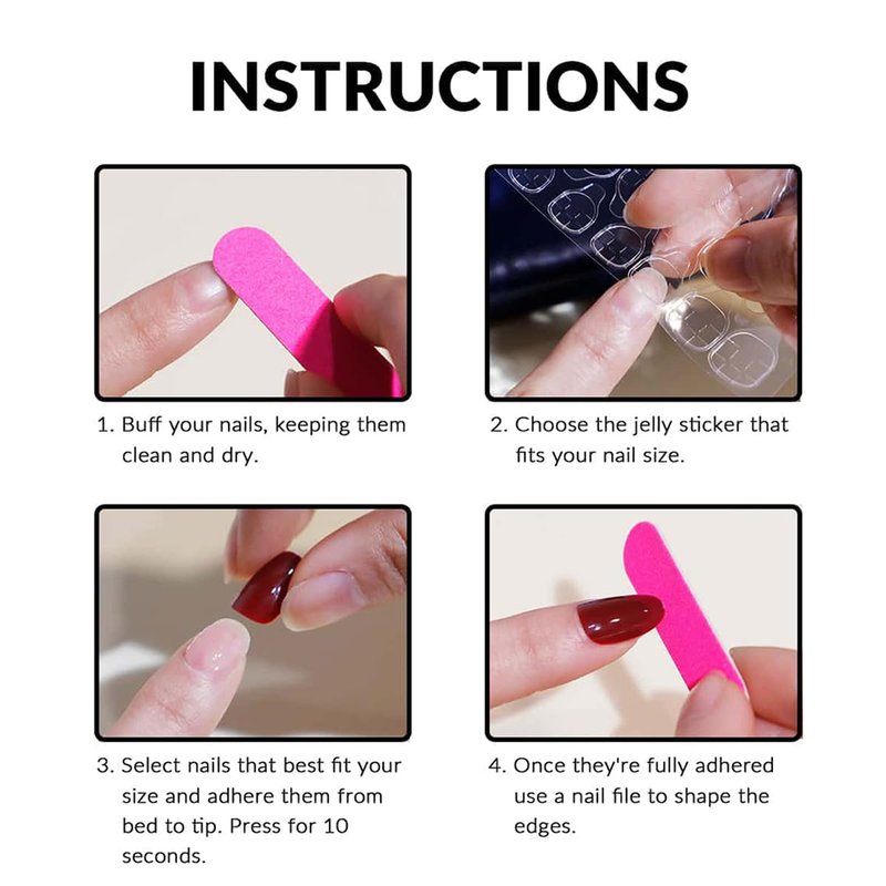 Cute Press on Nails Long Coffin Fake Nails with Glue Strawberry Bow Cat Nail Charms Design Cartoon Acrylic Nails for Women DIY 24Pcs Full Cover French Tip False Nails