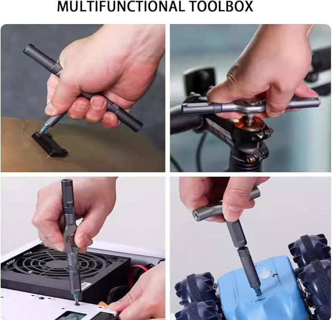Ratchet Screwdriver Set, 24 in 1 S2 Steel Bits, Magnetic Screwdriver with Detachable Handle and Case for Electronics Repair, Furniture, Computer, Bicycle