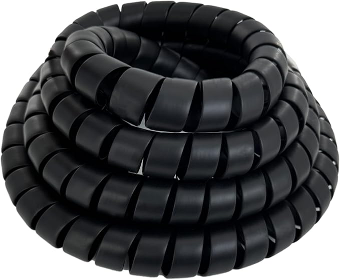 JIAXLTD Spiral Wrap Hose Cable Protector - 1.58" OD x 12' Pre-Cut Lengths-Safe Hose Protector to Avoid Wear and Extend Life for Hydraulic Pneumatic Hoses