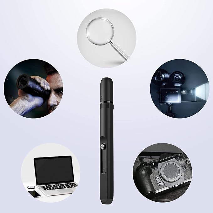 VSGO Professional Lens Cleaning Pen, Double-Ended Lens Brush with Soft Brush and Nano Optical Carbon for Camera, Optical Lenses, and Glasses(V-P01E)