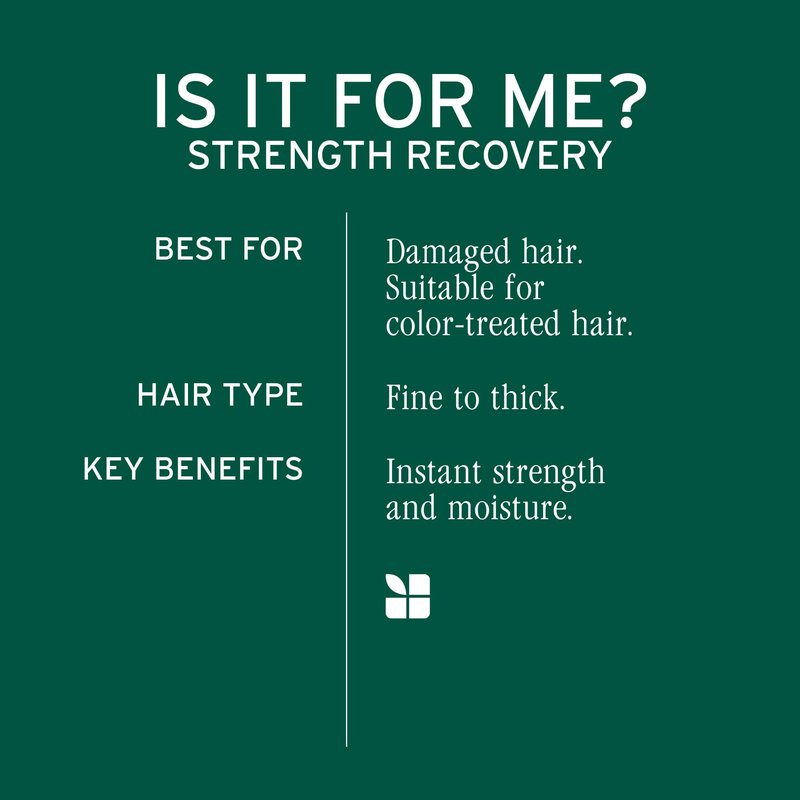 Biolage Strength Recovery Conditioner - Moisturizes & Strengthens Damaged Hair, Softness & Shine, Hydrates and Repairs Damaged Hair, With Olive Squalane & Proteins, Paraben-Free, Vegan, 33.8 Fl Oz