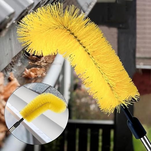 Adjustable Telescopic Gutter Cleaning Tool Homeowners DIY Enthusiasts - Safe Effective Gutter Cleaner with Extension Rod Inspection Mirror(01)