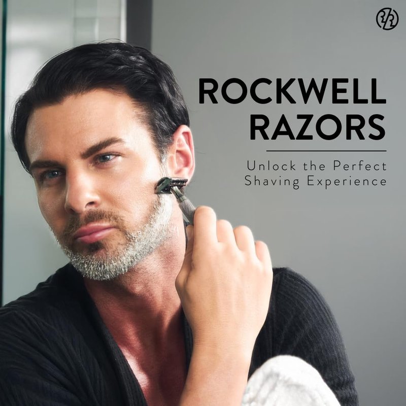 ROCKWELL RAZORS 2C Gunmetal Chrome Double Edge Safety Razor With Adjustable Shave Settings and 5 Fully Recyclable Razor Blades. Reusable Safety Razors for Men and Women
