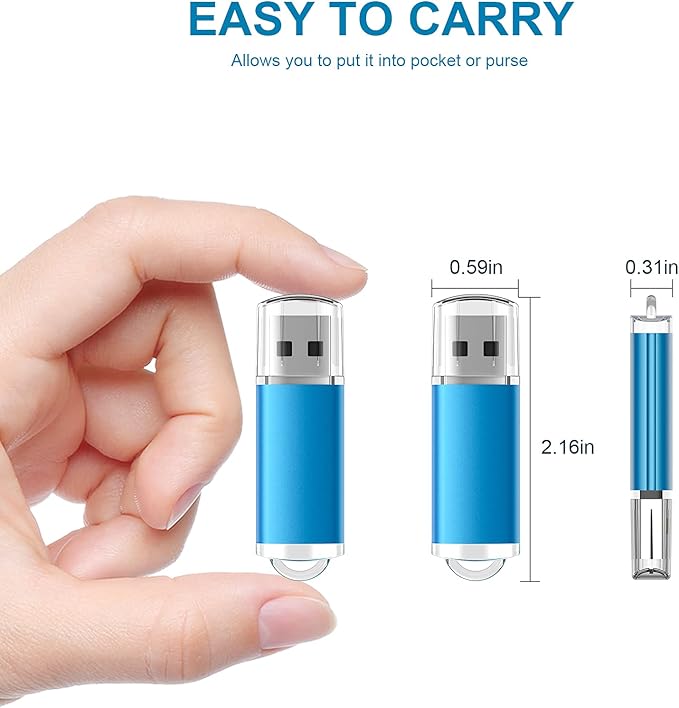 TOPESEL USB Flash Drive 256GB USB 3.0 Flash Drive Memory Stick Thumb Drives USB Stick High Speed 256G Thumb Drive Jump Drive Zip Drive for PC laptops，Car Audio(Blue)