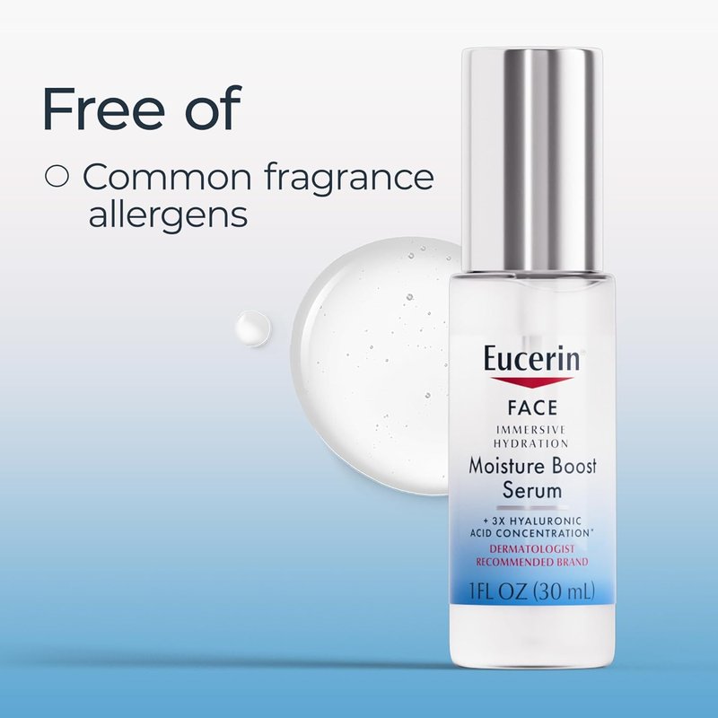 Eucerin Hydration Face Serum - Ultra-Lightweight Hyaluronic Acid for Fine Lines & Wrinkles | 1 Fl Oz