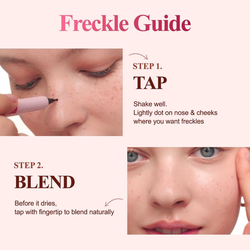 Peripera Freckle Pen | Natural Sun-Kissed Makeup, Long-Lasting & Smudge-Proof Faux Freckles, Precision Dot Tip, Buildable K-Beauty Makeup, Safe for Sensitive Skin (01 NATURAL BROWN)