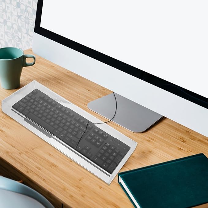 DOITOOL Keyboard Protective Case Dust Hood Transparent Cover for Household Keyboards 18.89X7.08X1.96In Protects against Dust Water Pets and Spills