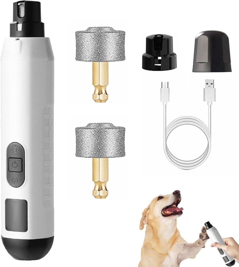 Silent Groom Pro Nail Trimmer - LED Light & 5 Speed Electric Pet Nail Grinder for Dogs & Cats | USB Rechargeable