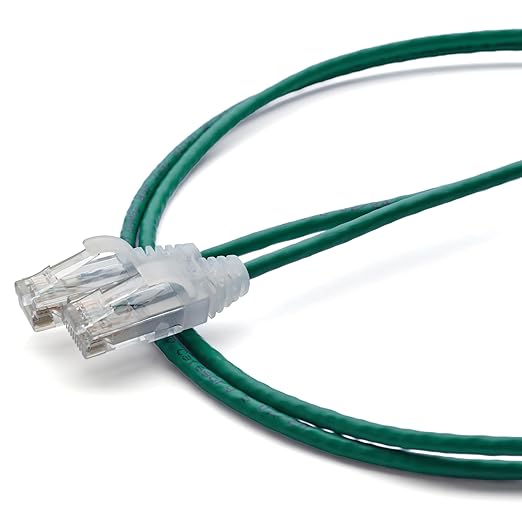TRUECABLE Cat6 Component Rated Patch Cable, Unshielded (U/UTP), 3ft, Green, 28AWG Stranded Pure Copper, Snagless 10G High-Speed Ethernet Cable, PoE++ 4PPoE 100W, UL Listed, RoHS-3, 1 Pack