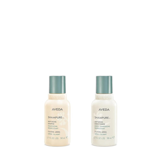 Aveda Shampure Nurturing Shampoo & Conditioner Duo - Daily Care for Normal to Medium Hair | Lavender & Ylang Ylang Aroma | Travel Size