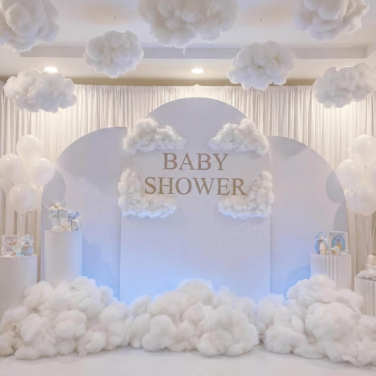Shappy Christmas Fake Snow | 165.79 Ounce Fluffy White Cloud Fiber for Indoor Decor