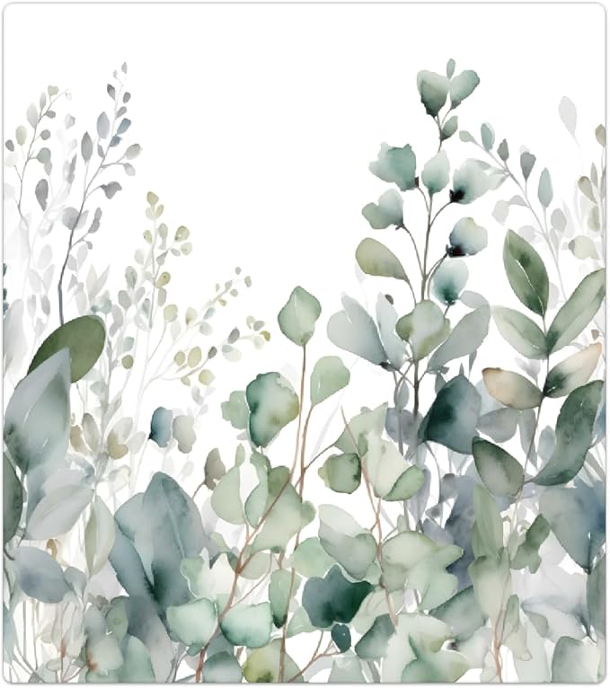 Dishwasher Magnet Cover Eucalyptus Leaves Reusable Dishwasher Magnetic Cover Sticker Decorative Dish Washer Door Cover Panel for Home Kitcen Appliance, 21x26 in