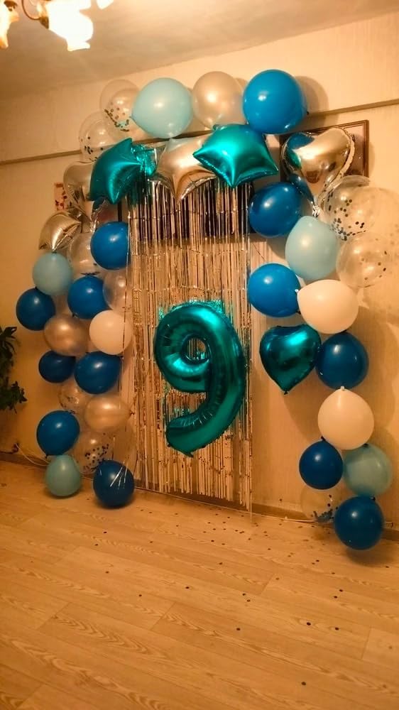 Teal Blue Number 3 Balloon - 40 Inch Birthday Decoration for Kids & Women’s Parties