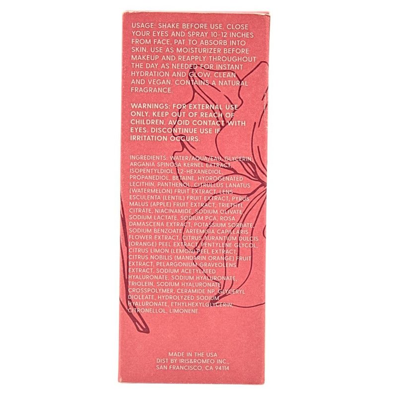 IRIS&ROMEO Mini The Reset 3-in-1 Face Mist 1.7 oz Hydrating Serum Spray with Hyaluronic Acid & Niacinamide, Glow-Boosting Skincare Mist