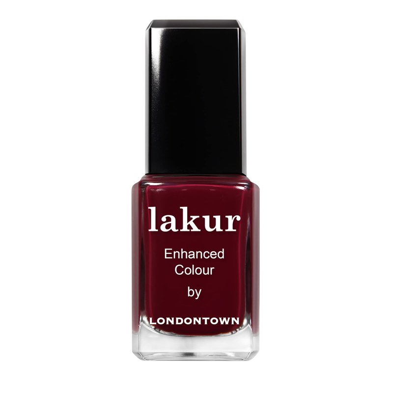 LONDONTOWN Lakur Nail Polish – Red, Guarded Jewel, 0.4 Fl Oz, Long-Lasting, Streak-Free, Chip-Resistant | 21+ Free Non-Toxic Vegan Nail Color, Strengthens & Hydrates Nails
