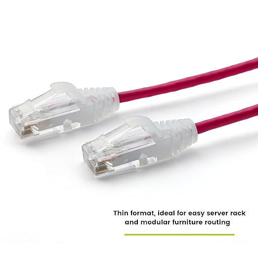 TRUECABLE Cat6 Component Rated Patch Cable, Unshielded (U/UTP), 10ft, Red, 28AWG Stranded Pure Copper, Snagless 10G High-Speed Ethernet Cable, PoE++ 4PPoE 100W, UL Listed, RoHS-3, 1 Pack