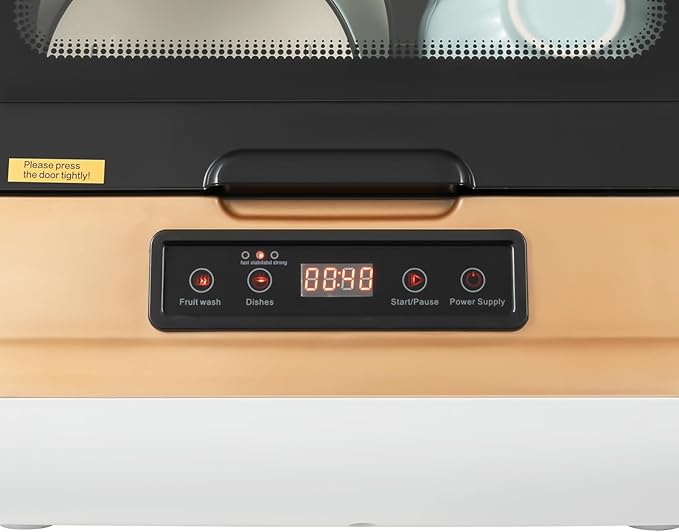 Countertop Portable Dishwasher 800W Automatic Compact Dishwashing Machine 110V Mini Dishwasher Countertop Machine with 3 Washing Mode for 12-20 Tableware