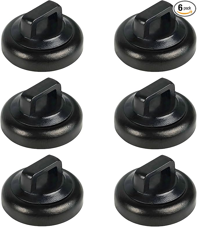 CANAANIN Magnet Zip Tie Mount Magnetic Zip Ties Mount Clips Base Holder Strong Multipurpose Wire Cable Holder Mount Wire Clips Management for Home Office Marine Electrical Wiring (Black, 6 Piece)