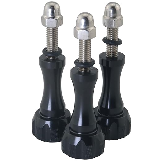 SJZBIN 3PCS Black Aluminium Alloy Hand Tightened Screws Length 19.6mm Universal Action Camera Accessories Adapter Screw for Connecting Tripods Selfie Sticks Fill Light