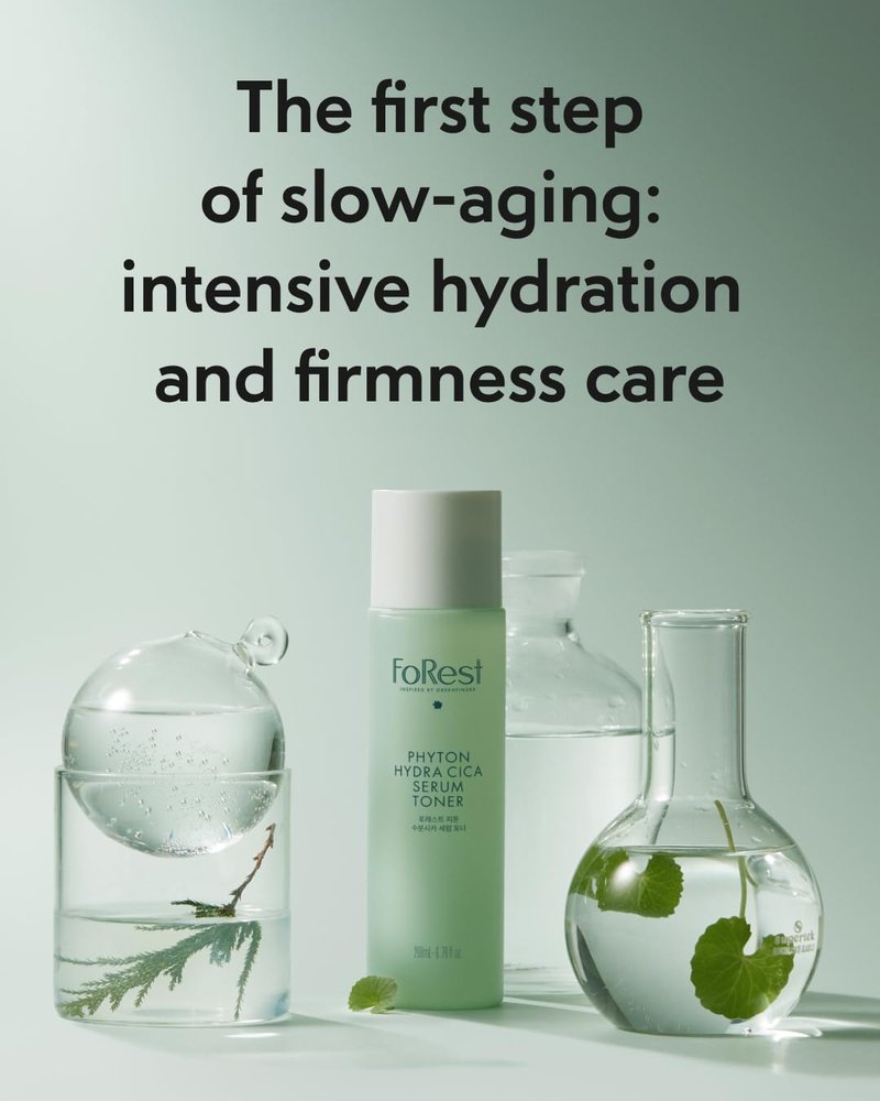 Forest Phyton Hydra CICA Serum Toner 6.76fl.oz, Moist Oil Double Layered, Long Lasting Hydration, Glowing Skin, Clean Beauty, Korean Skin Care