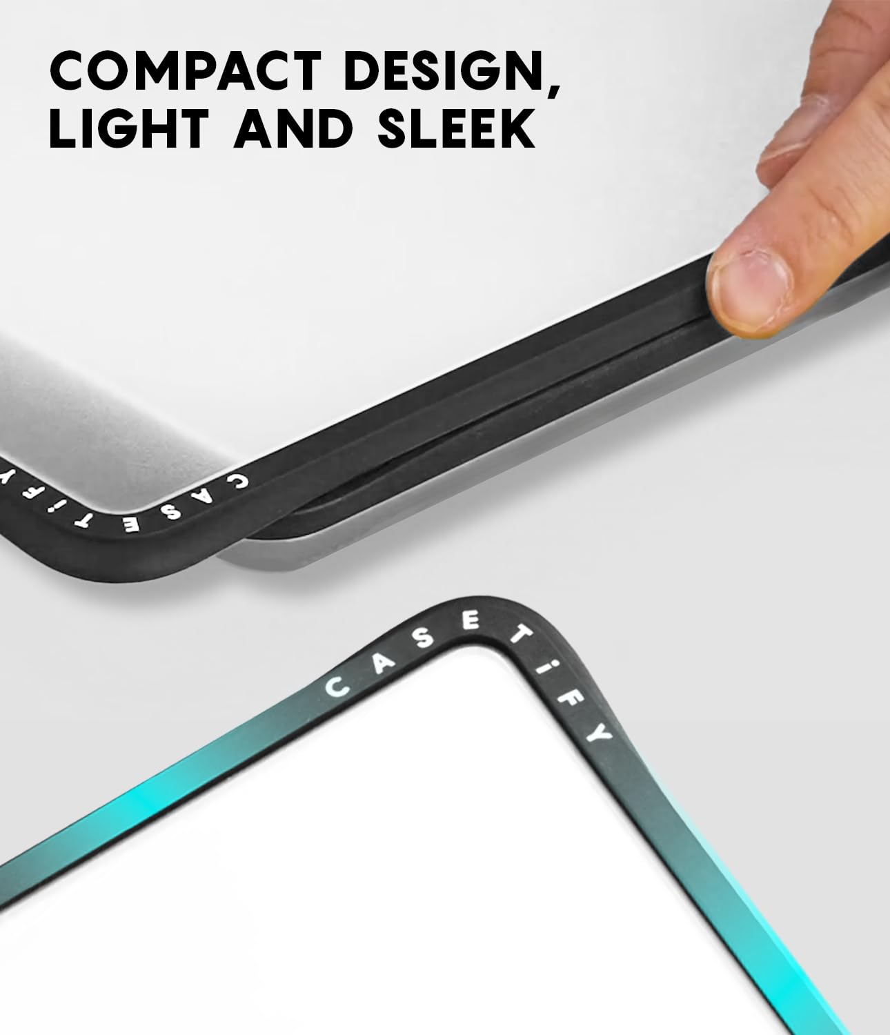 CASETiFY Impact MacBook Air 13" (M1/Intel) Case [Cushioned Impact Corners/Scratch-Resistant/Anti-Slip Grip] - Work Hard Black - Clear Black