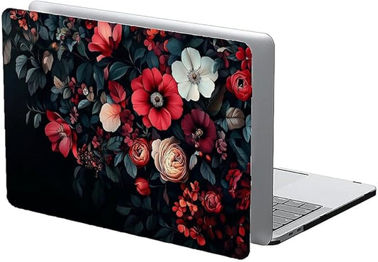 COTAIL Compatible with MacBook Air 13.3 13.6 Inch Case 2022 2021 2020 2019 Plastic Hard Shell Case Cover,13.3 Air (A1932/A2179/A2337), Dark Floral