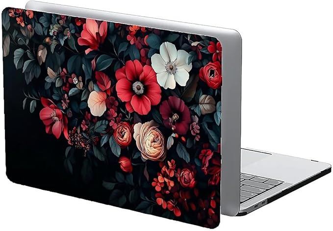 COTAIL Compatible with MacBook Air 13.3 13.6 Inch Case 2022 2021 2020 2019 Plastic Hard Shell Case Cover,13.6 Air (A2681) M2 2022, Dark Floral