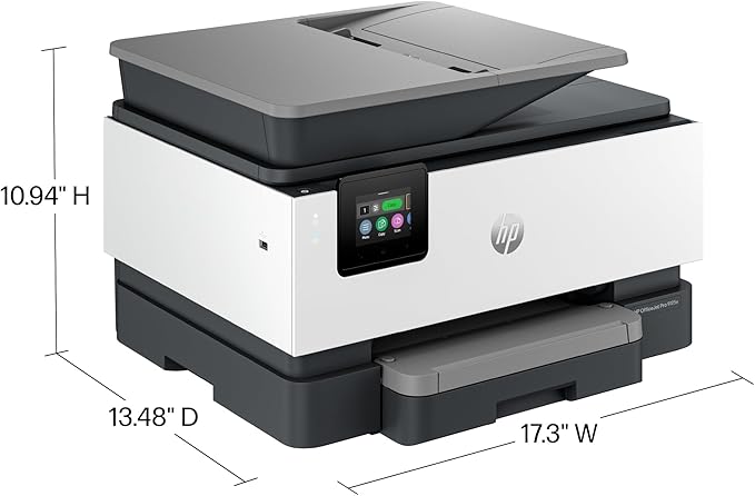 HP OfficeJet Pro 9125e Wireless All-in-One Color Inkjet Printer, Print, scan, copy, fax, ADF, Duplex printing best-for-office, 3 month Instant Ink trial included, AI-enabled (403X0A)