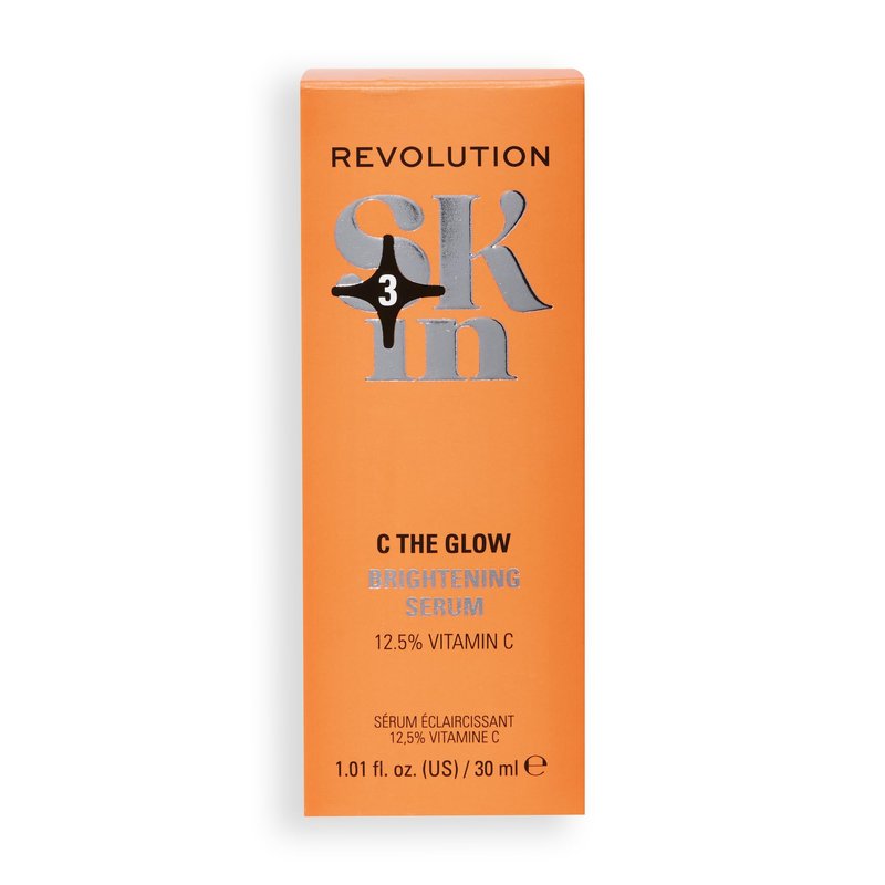 Revolution Skin, C The Glow 12.5% Vitamin C Brightening Face Serum, Moisturizing & Hydrating with Vitamin C, Vegan & Cruelty-Free, 1.01 fl oz