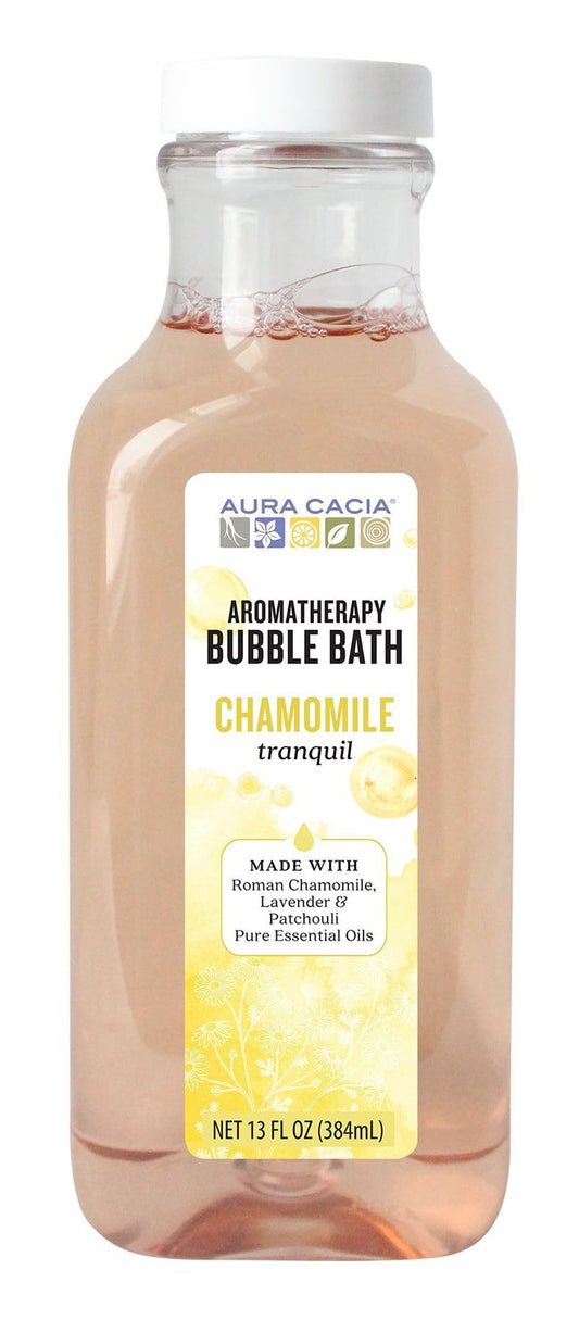 Aura Cacia Aromatherapy Bubble Bath, Tranquil Chamomile, 13 fluid ounce bottle (Pack of 3)