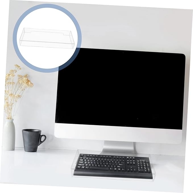 Cabilock Acrylic Keyboard Cover Large 19.3X8X2.4 Inch Waterproof Dustproof Keyboard Protection Cover for Desktop Computer Mechanical