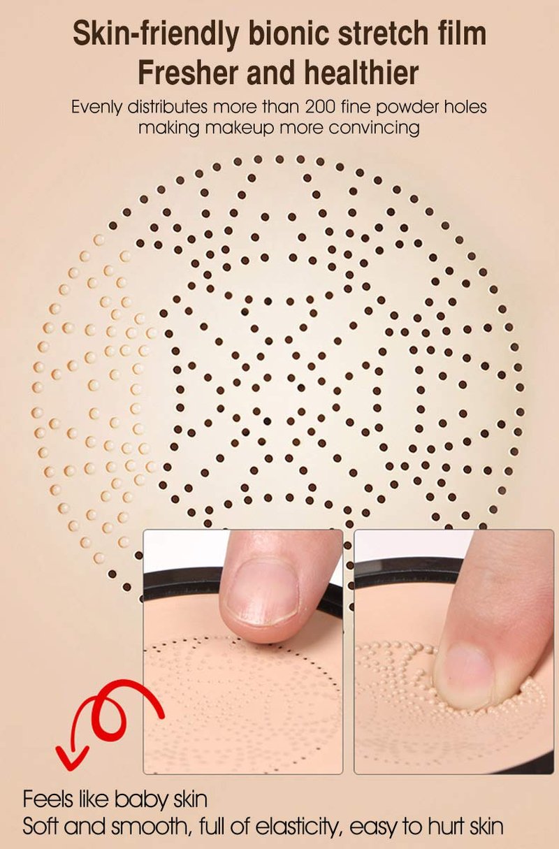 Aooba Air Cushion CC Cream Moisturizing Concealer Mushroom Head Brush Waterproof Makeup Foundation Moisture BB Cream for Women Girls (flower)
