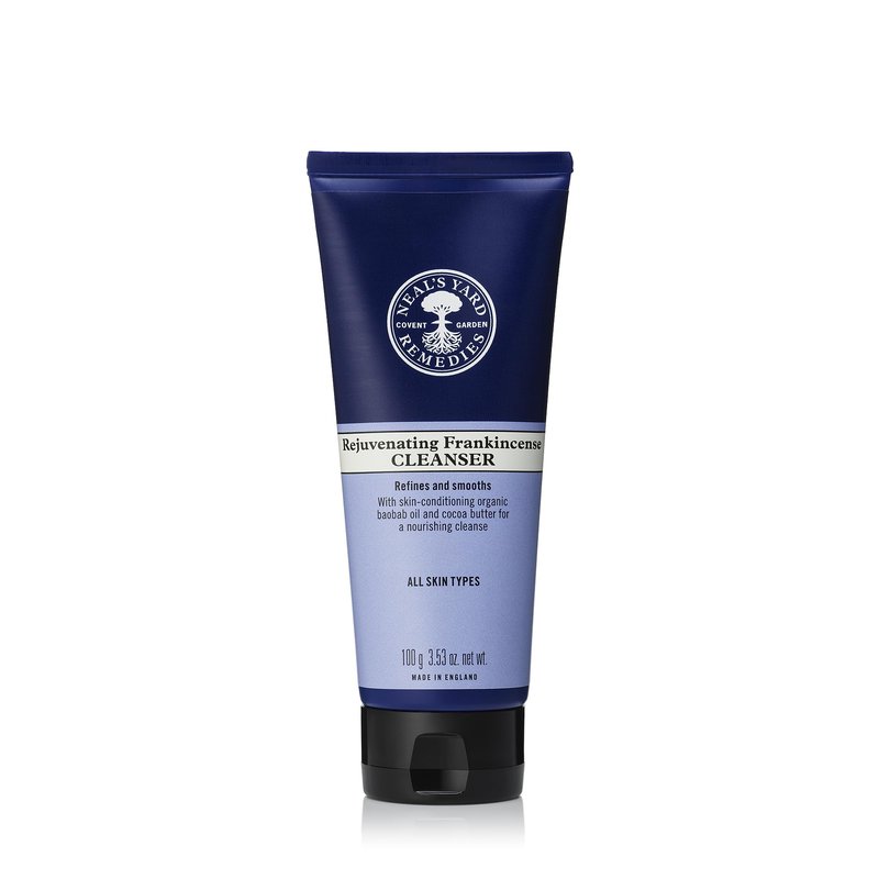 Neal's Yard Rejuvenating Frankincense Cleanser with Aloe Vera & Cocoa Butter, Smoothes & Refines, All Skin Types, Vegan Approved, Cruelty-Free 100mL