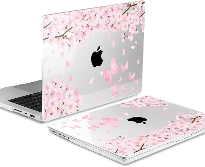 DONGKE Compatible with MacBook Pro 16 Inch Case (2026-2021 Release, M5 M4 M3 M2 M1 Pro/Max Chip), Plastic Hard Shell Cover with Keyboard Cover & Screen Protector for MacBook Pro 16", Flower Blossoms