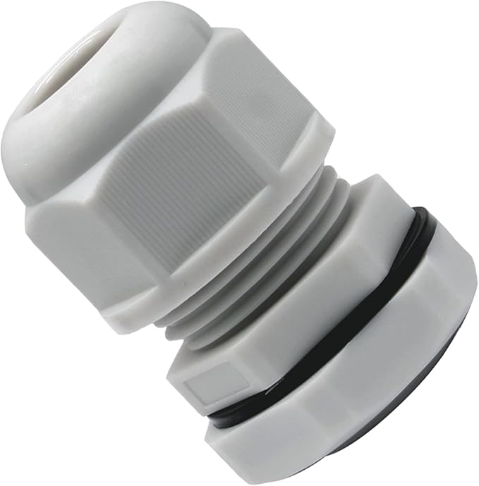 Kyuionty 12 Pcs 1/2" NPT Nylon Cable Glands, Grey Strain Relief Cable Cord Connector IP68 Waterproof Junction Box Wire Protectors Adjustable for 6-12mm Cable Diameter