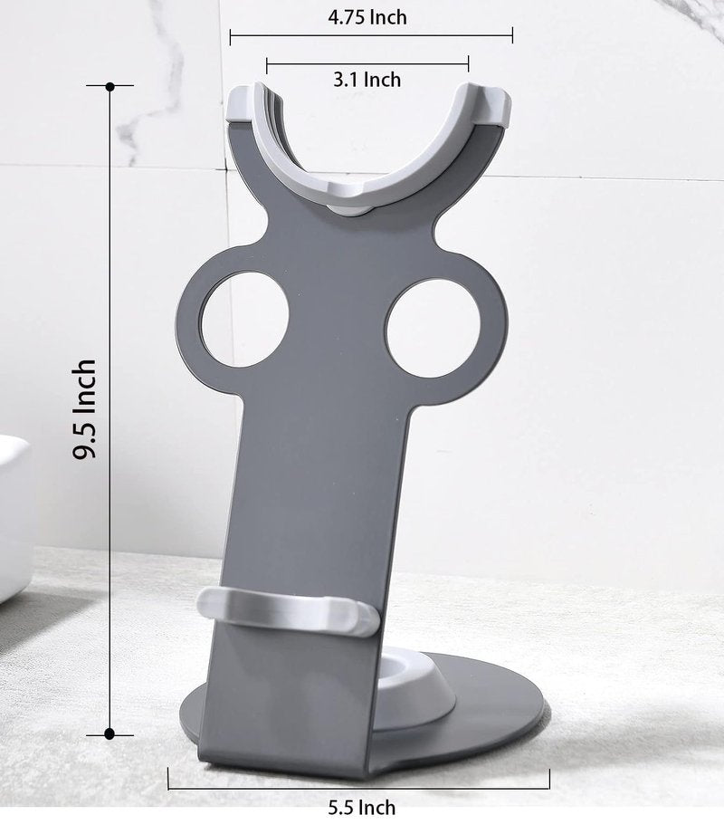 PUROSUR Hair Dryer Stand for Dyson Supersonic, Hair Dryer Holder Organizer for Diffuser Nozzle, Bathroom Countertop Storage Stand