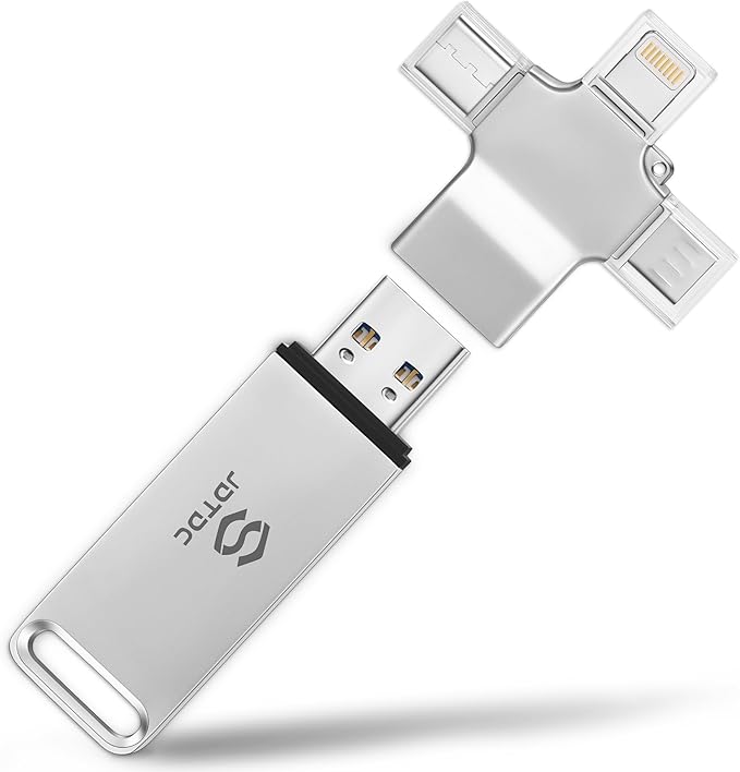Multiport-Photo-Stick-Backup-Flash-Drive 512GB Fully Automatic Backup for iPhone iPad Android PC Mac - Smart Detection & Organization - Secure Photo Backup & Transfer Device Memory-Stick-Thumb-Drive