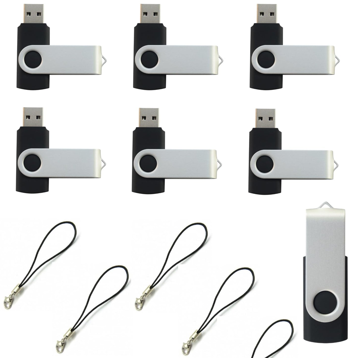 lcwamy 512MB Flash Drives 100 Pack USB Drives Bulk USB Flash Drive 100 Pack Flash Drive Bulk Thumb Drive Pendrive CupShadow USB(Black, No Logo)