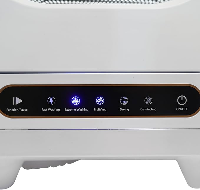 Portable Countertop Dishwasher, 800W 110V Compact Dishwasher Leak-Proof Dry Dishwasher with 5 Washing Programs and 360° Rotation Flushing for Houses, Apartments, Dorms, Rvs