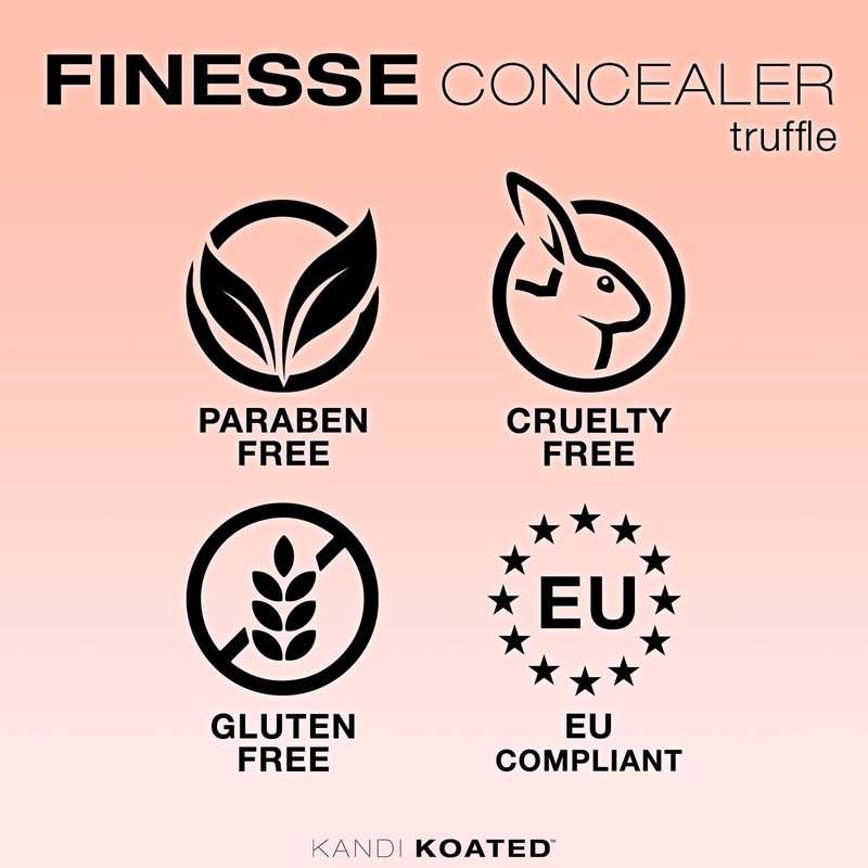Kandi Koated Finesse Concealer [Truffle Cool Dark] Cream Concealer Stick by Kandi Burruss for Dark Circles | Paraben-Free, Cruelty-Free, Blendable Formula, Conceals Blemishes | Beauty & Makeup