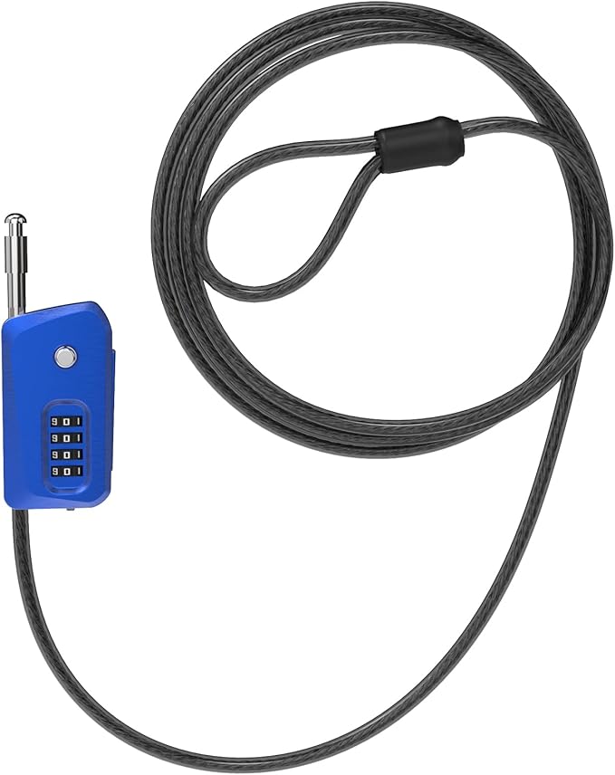 UP Security 6ft Python Cable Lock for Bike, Bicycle, Trail Camera Locking, 4 Digit Combination Lock Outdoor Use, Heavy Duty Anti Theft, Long Security Cable Wire Candado for Trail Cam, eBike, Kayak