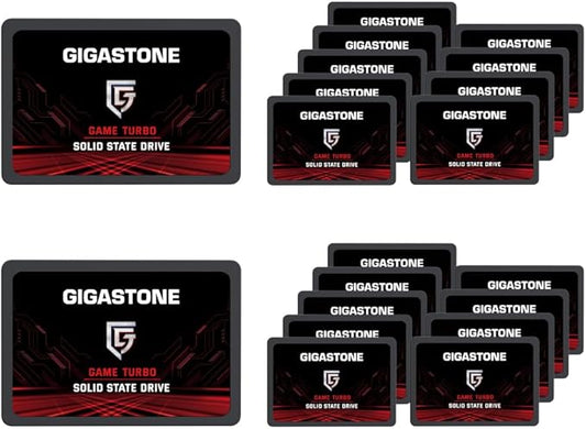 Gigastone Game Turbo SSD 128GB (20-Pack) Up to 500MB/s with SLC Caching Gaming/PC/Desktop/Laptop Upgrade SSD 5-Year Warranty 2.5" SATA Internal Disk Solid State Drives 2.5 inches SATA 3.0 Disk