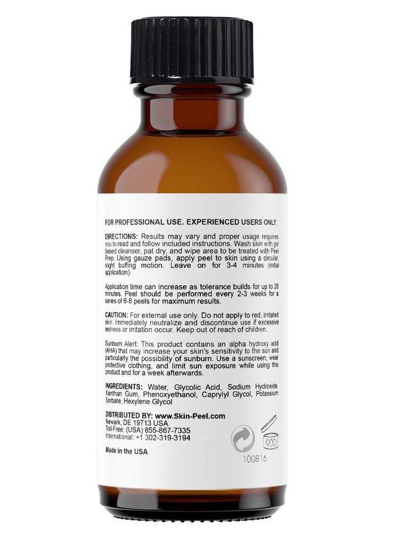 Alpha & Beta Hydroxy Acid Peel Kit - 20% Salicylic & 50% Glycolic | Medium Strength Chemical Peels, 1oz/30ml (Set of 4)