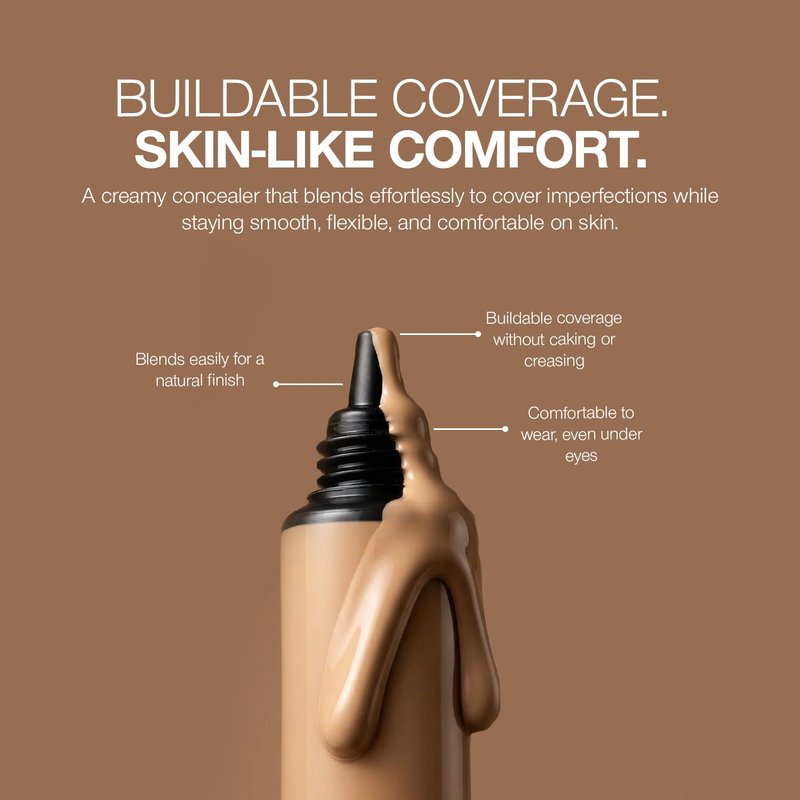 Palladio Full Coverage Concealer - Creamy Face & Under Eye Formula, Disguises Dark Circles, Blemishes, Fine Lines, Evens Skin Tone (Toffee)