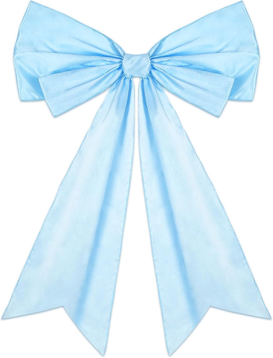 Skiennix Large Blue Coquette Bow - 27.6 x 21.7 Inch Wall Decor for Birthdays & Showers