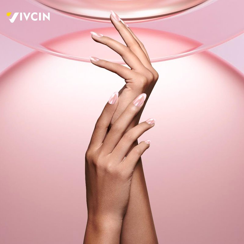 Press On Nails Kit with Nail Lamp, 24Pcs Pink French Tip Short Almond Gel Nails 16 Sizes, All-in-One DIY Kit with Glue Remover Top Coat Cuticle Oil Mini UV Lamp, 28+ Days Long Lasting, Gift for Women