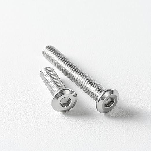 5/16-18 x 1" (20 Pack) Flat Head Hex Socket Cap Screws Bolts, 304 Stainless Steel 18-8, Hex Drive, Bright Finish, Fully Machine Thread