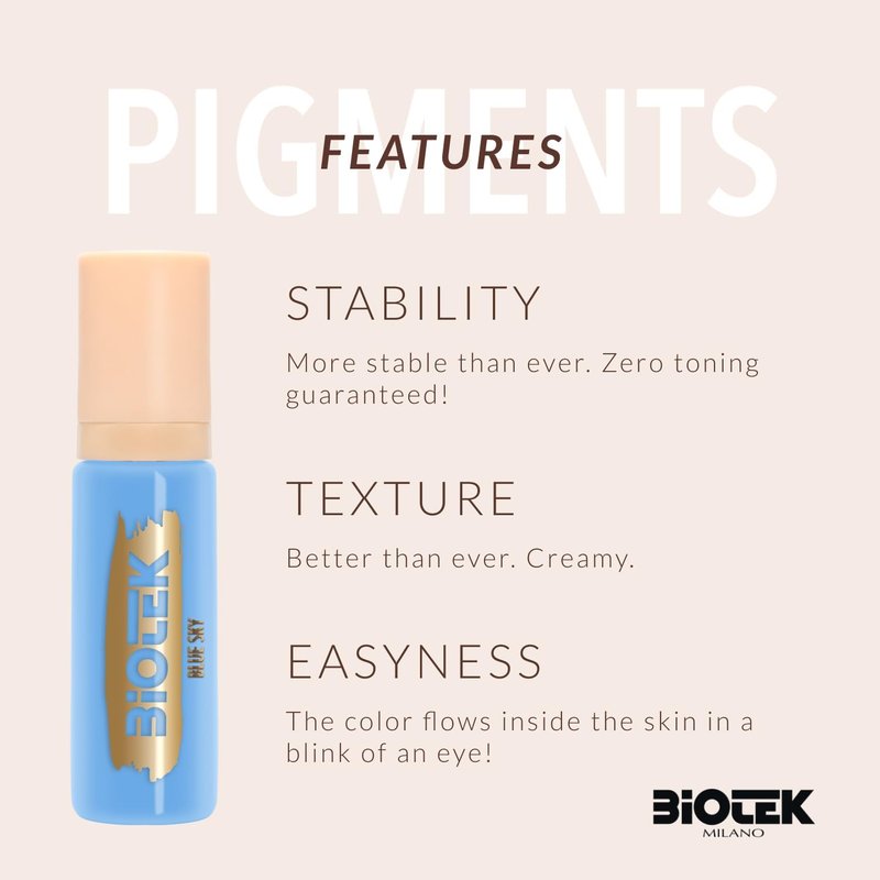 Eyes Pigment for Permanent Eye Makeup - Blue Sky Color - 0.50 Fl. Oz. | Long-Lasting Formula